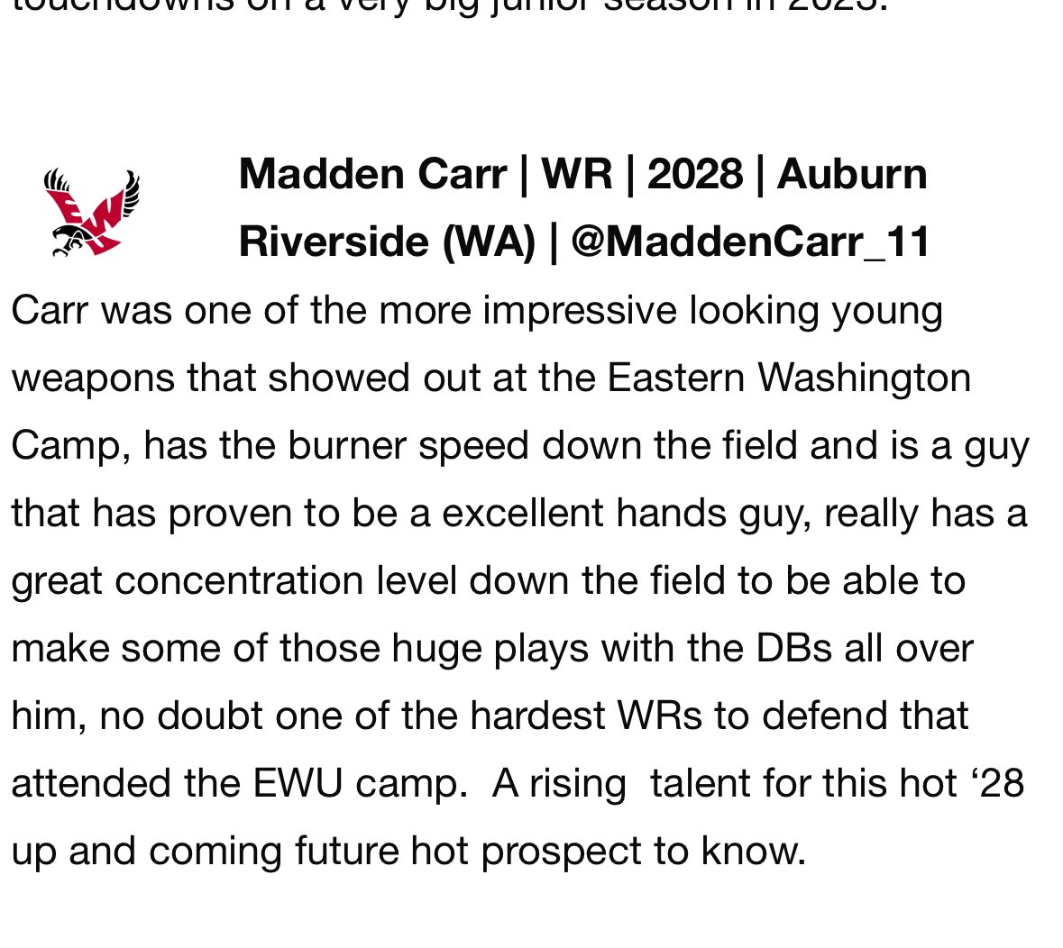 Thank you <a href="/sixstarfootball/">Six Star Football | PLUS+</a>