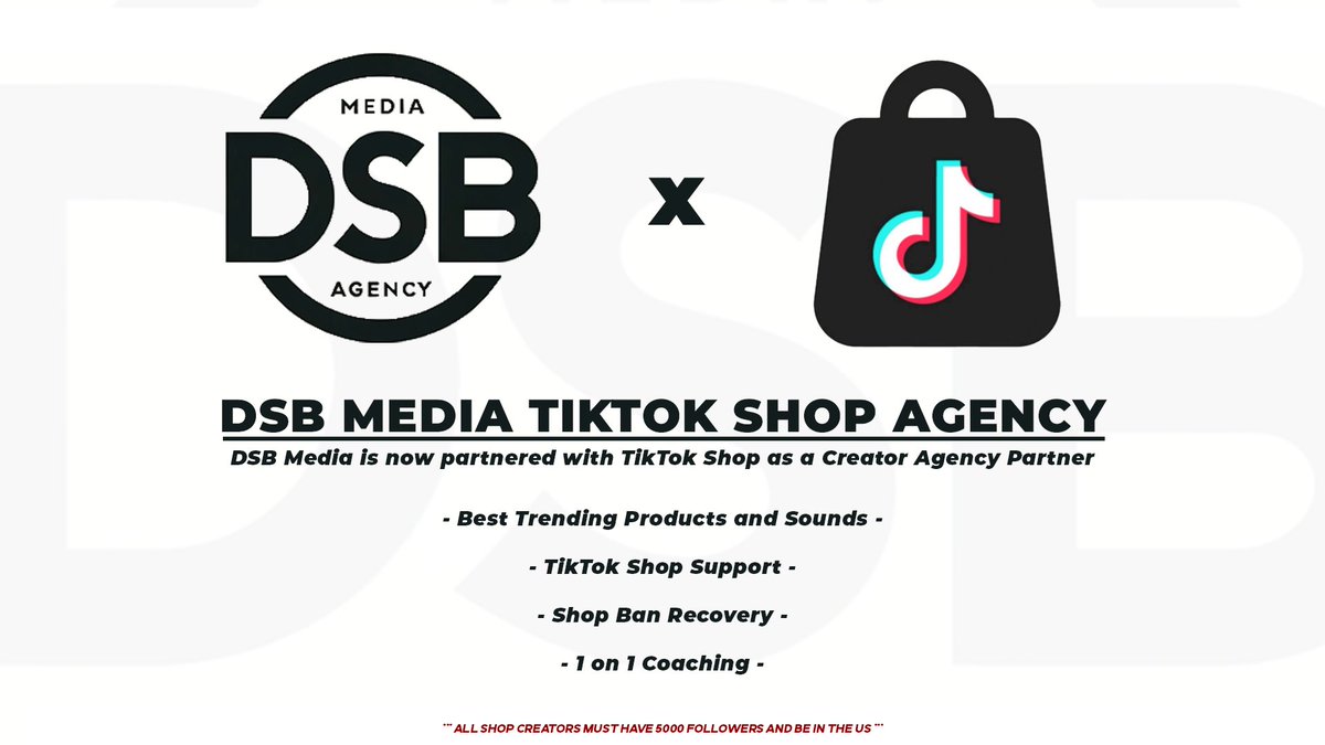 dsbmediaagency's tweet photo. We are excited to announce our TikTok Shop Agency!
Get Shop Support🛒
Stay up to date on trending products📈
Work 1 on 1 with experts🤩
Be apart of the fastest growing network in the US!💰
Must have 🚨
- 5000 followers
- In the US
DM today to learn more and join! https://t.co/ZSdV6QZTmH