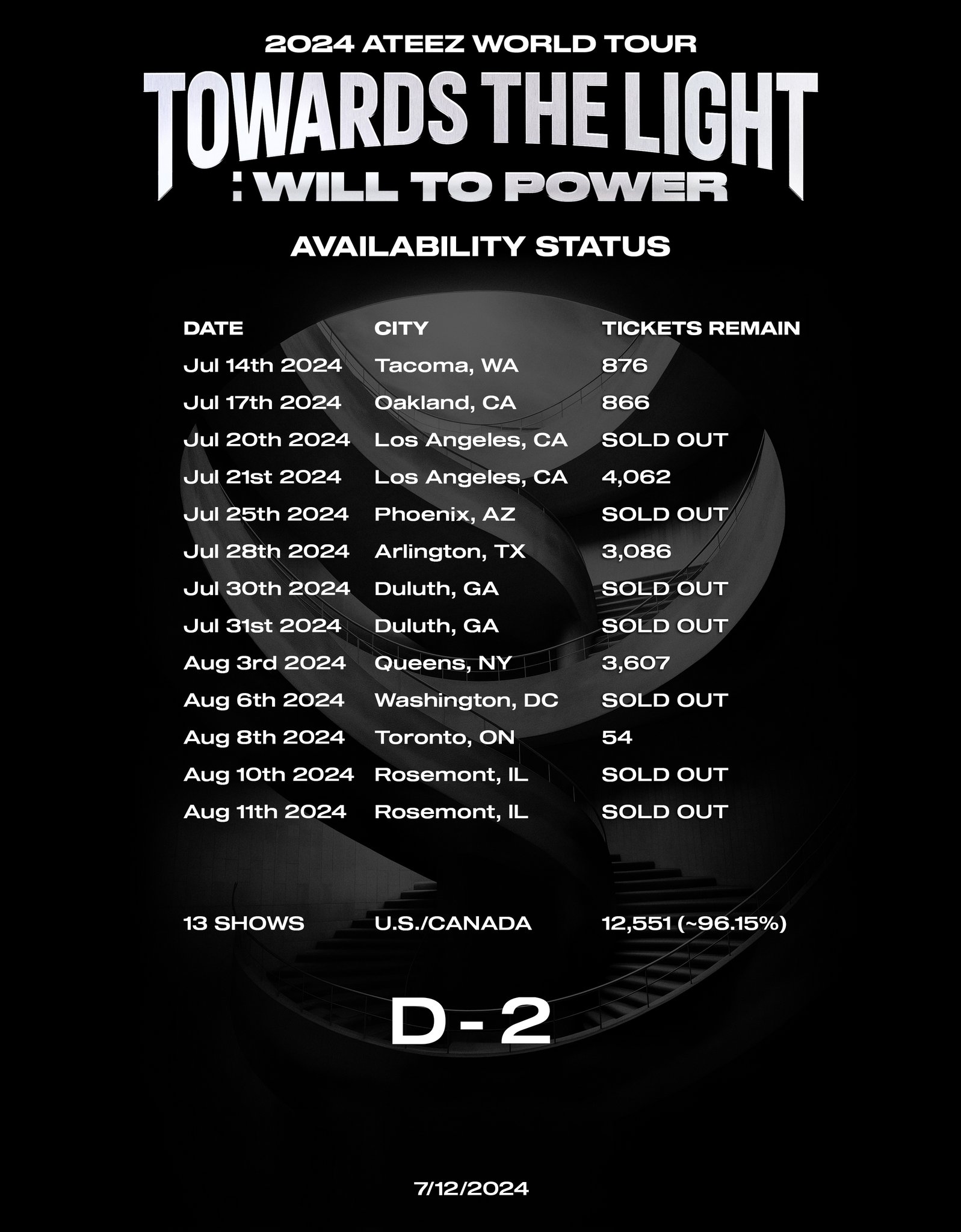 K-POP・アジア 2024 ATEEZ WORLD TOUR TOWARDS THE LIGHT ATEEZ, ATEEZ, ATEEZ - 2024 ATEEZ WORLD TOUR TOWARDS THE