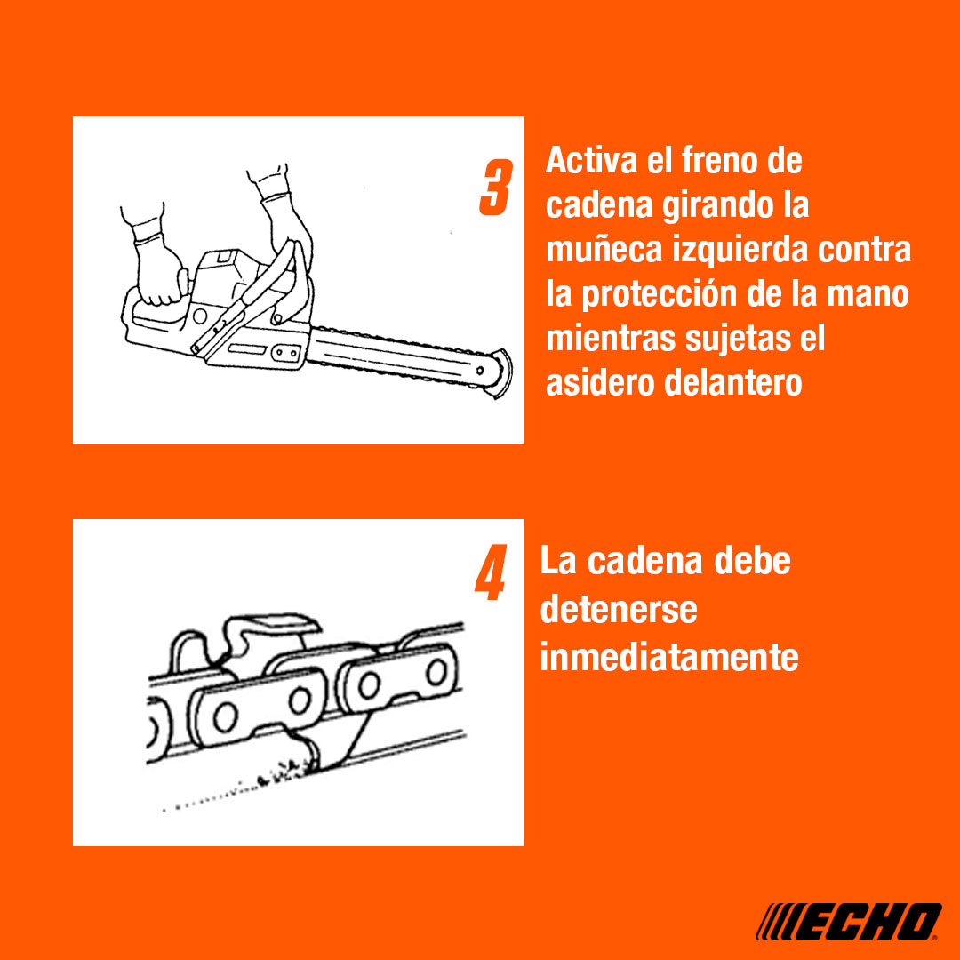 echo_mxo's tweet photo. Es muy importante comprobar que el freno de la cadena de tu motosierra funcione correctamente por:

🔸 Prevención de accidentes
🔸 Mantenimiento y longevidad de tu equipo
🔸 Eficiencia en el trabajo.

Aquí te dejamos unos pasos sencillos para comprobar el freno de cadena. https://t.co/5MaaJaInHk