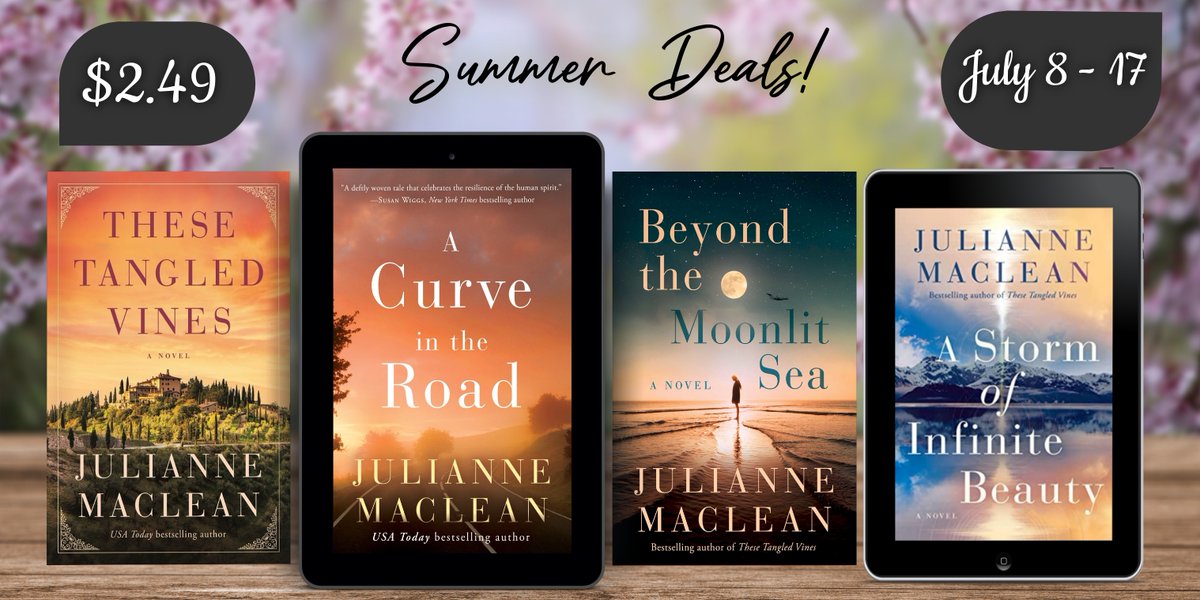 #BeachRead #Kindle My four most recent novels are on sale for $2.49 right now! You can find all of them on my author page at Amazon: bit.ly/4bOIU08
