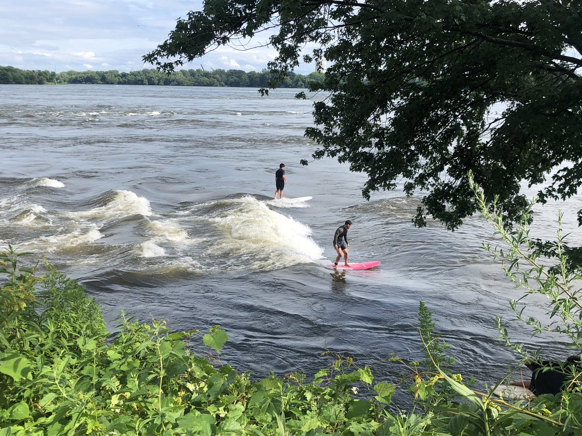 CL_opez's tweet photo. It took me a while but finally on a big bike ride this afternoon. It’s the perfect day for a ride along the water. Had a chance to stop and watch the surfers. #mtlmoments #mtlsummer https://t.co/xo8pWeqX2d