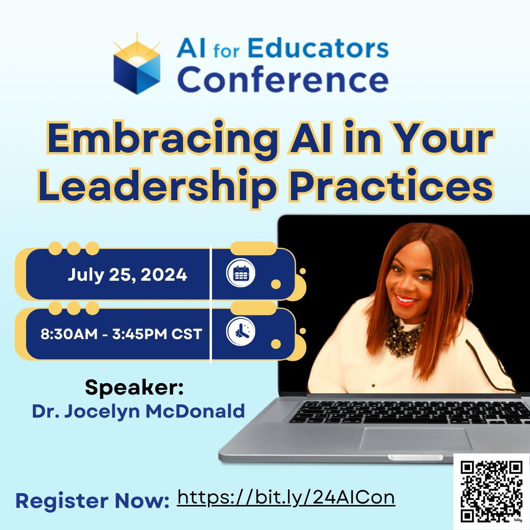 DrJEMcDonald's tweet photo. Be part of the #TCEA! I will be presenting and my topic is "Embracing AI in Your Leadership Practices" 🧠💻
Get more information and register at https://t.co/v1Jwi3S76l
#AIForEducatorsConference #TechInnovation #TCEA #AIinedu #LearnAI #AIForEveryone #AITraining #AIClasses #... https://t.co/6G7U19QjJL