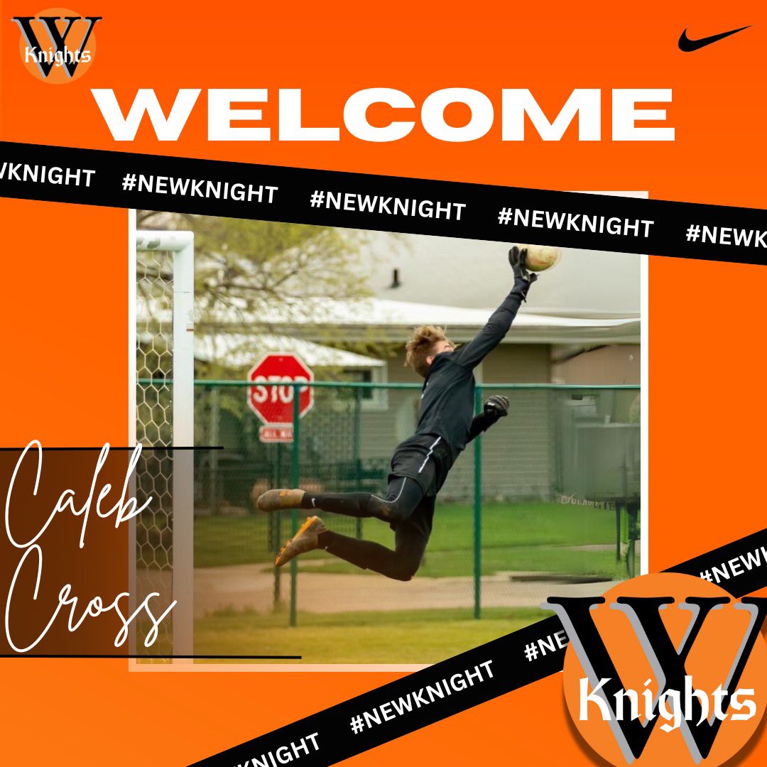 🟠⚫️ Welcome, Caleb Cross 🟠⚫️ 

From Sioux City, Iowa Caleb joins the knights from Cedar Valley Soccer Club  Caleb played highschool soccer at Sioux City North Highschool where he was 2x all state. Caleb was the 2023 goalkeeper wars u18/19 champion. 

#goknights