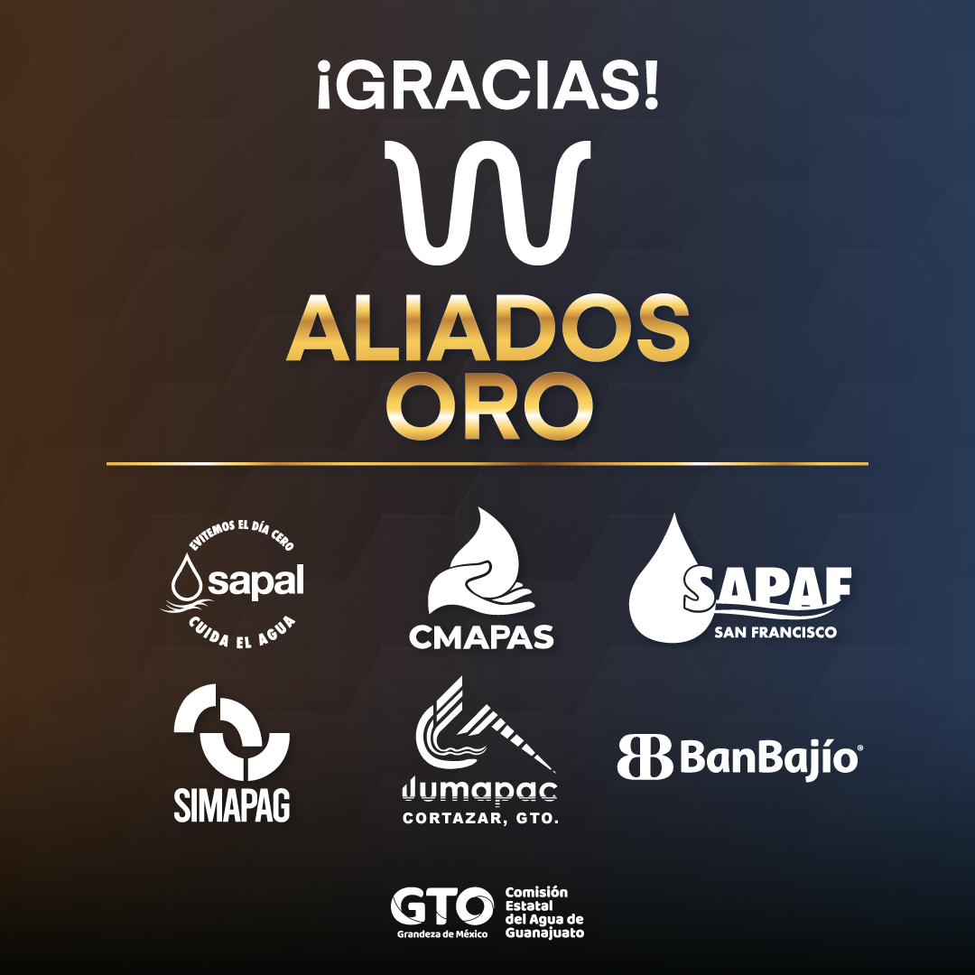 beyondwatermx's tweet photo. Gracias a nuestros Aliados Oro ⭐ por su compromiso y apoyo en Beyond Water 2024. ¡Gracias por ser pilares en la construcción de un futuro hídrico sostenible! #BeyondWaterMX2024 💧✨ https://t.co/qRAJIRW3ml