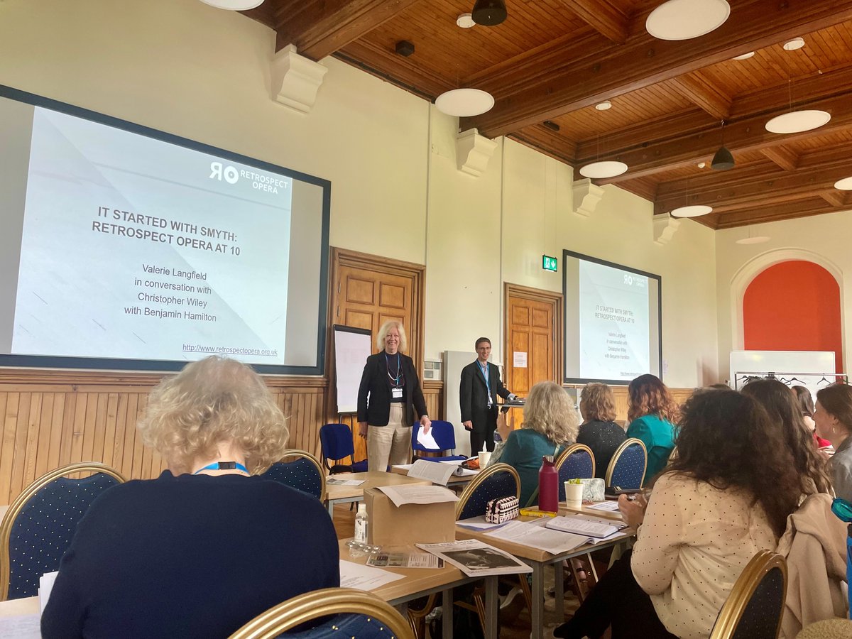 Retrospect Opera (@retrospectopera) on Twitter photo Our Trustees Valerie Langfield, <a href="/Chris_Wiley/">Christopher Wiley</a>, and <a href="/B_F_Hamilton/">Benjamin Hamilton</a> are in Ireland, giving a presentation on the first 10 years of <a href="/RetrospectOpera/">Retrospect Opera</a> and the prominence of <a href="/DameEthelSmyth/">Dame Ethel Smyth</a> in its catalogue, at the 'Dame Ethel Smyth: Connections, Culture, and Context' symposium at <a href="/DCU/">Dublin City University</a>. Our Trustees Valerie Langfield, <a href="/Chris_Wiley/">Christopher Wiley</a>, and <a href="/B_F_Hamilton/">Benjamin Hamilton</a> are in Ireland, giving a presentation on the first 10 years of <a href="/RetrospectOpera/">Retrospect Opera</a> and the prominence of <a href="/DameEthelSmyth/">Dame Ethel Smyth</a> in its catalogue, at the 'Dame Ethel Smyth: Connections, Culture, and Context' symposium at <a href="/DCU/">Dublin City University</a>.