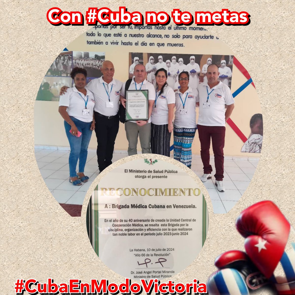 MMC 🇨🇺 Estado Miranda 🇻🇪 
Cuando la conciencia y amor ♥️ superan las dificultades 
La gloria y el triunfo no son más que un estímulo al cumplimiento del deber 

#CubaPorLaVida 
#CubaEnModoVictoria
<a href="/DrYusleivy/">Dr. Yusleivy Martínez</a> 
<a href="/japortalmiranda/">José Angel Portal Miranda</a>  
<a href="/cubacooperaven/">Brigada Médica Cubana en Venezuela</a>