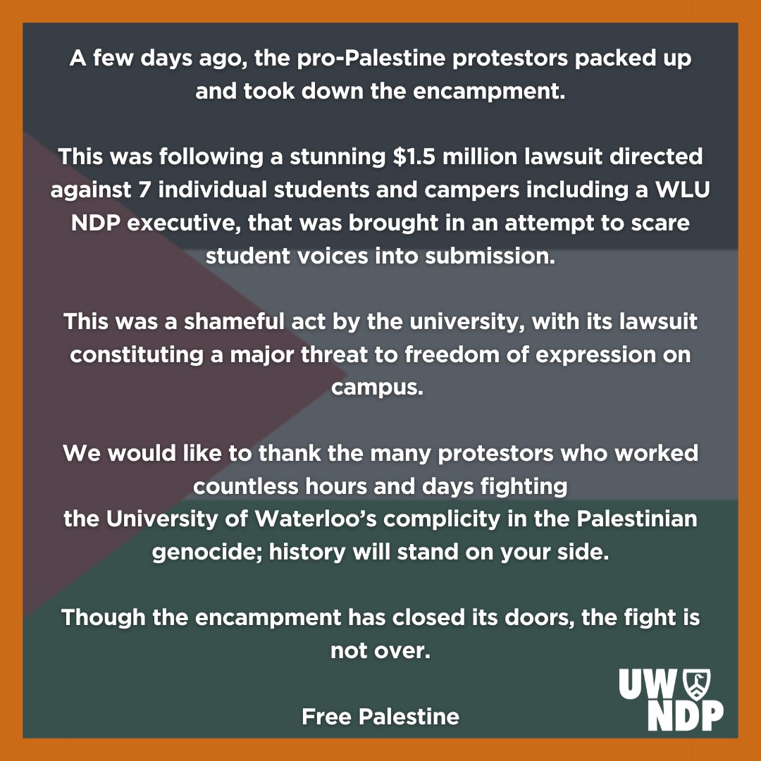 University of Waterloo NDP tweet media