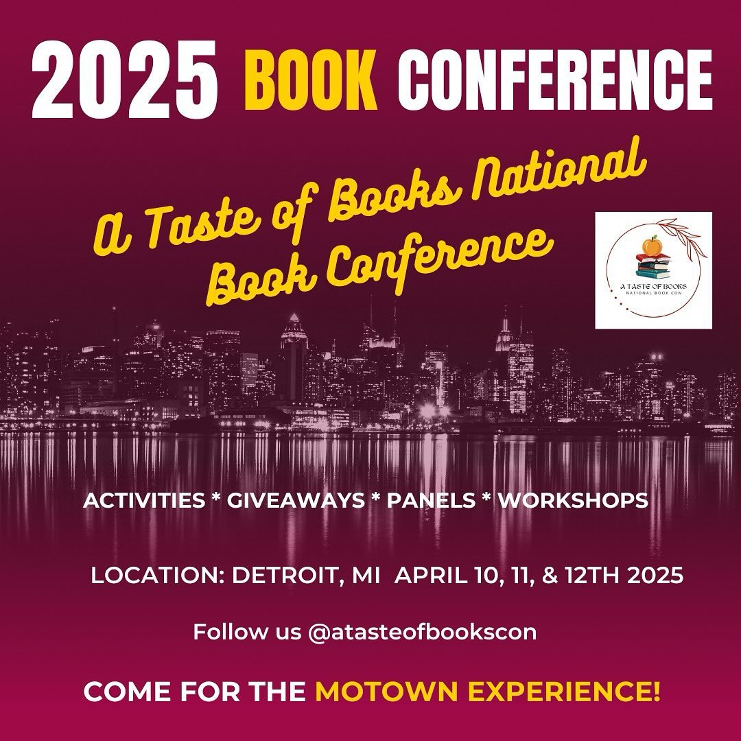 jamgirlgi's tweet image. Early Bird Registration is open! Be sure to secure your spot.

Get ready and come for the MOTOWN EXPERIENCE!
Be sure to follow us @atasteofbookscon on Facebook and Instagram.

Website: atasteofbooks.com

#ATOB25 #bookconference #detroit