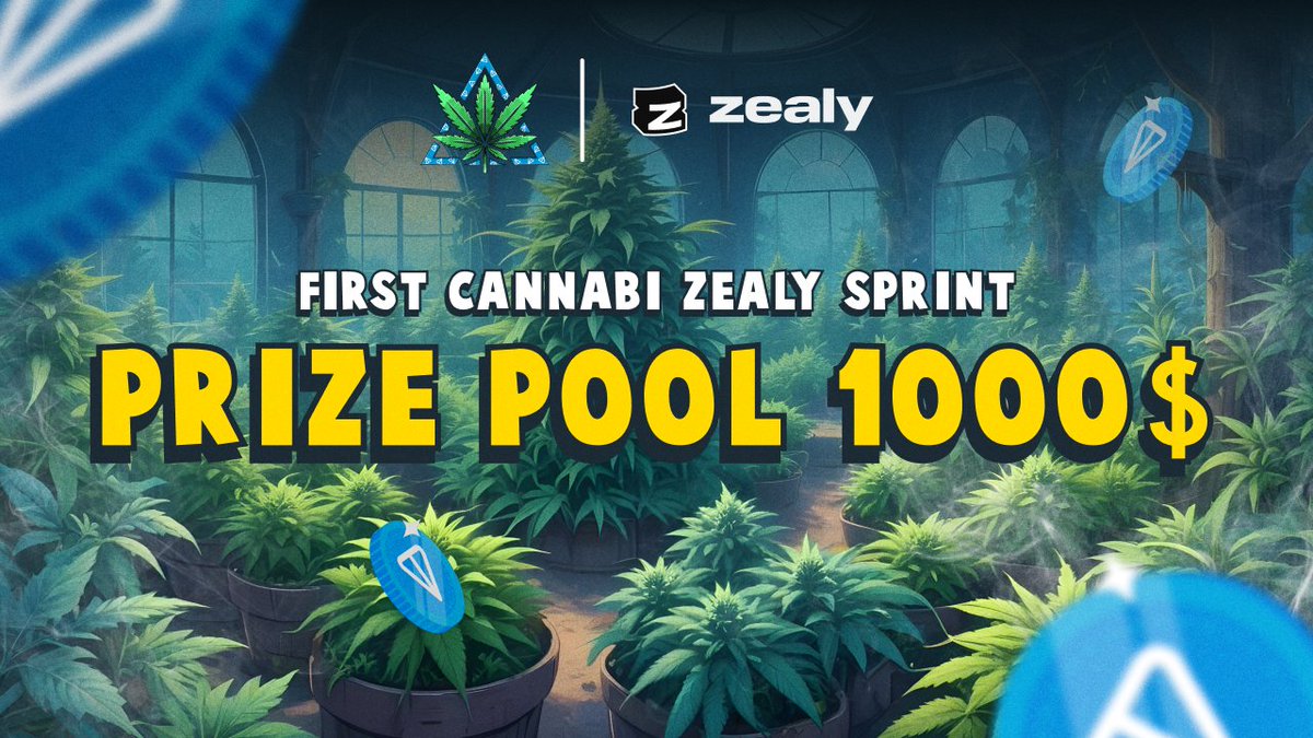 🚀🌿 Cannabi TON is launching its first #Zealy sprint with a $1000 prize pool! 💰

Our hero, Tony, the creator of the project, invites you to join. Complete tasks and share the rewards with the best! 🏆

Prove that cannabis is not just for relaxation, but also an inspiration for