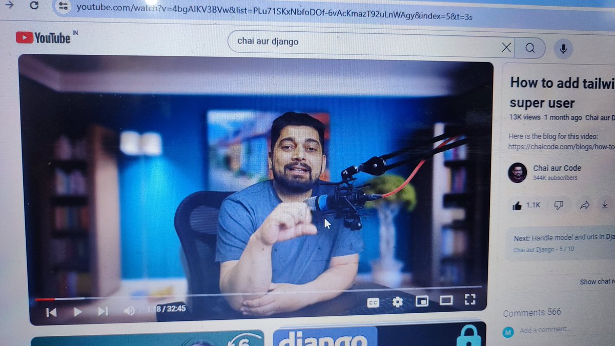 Dev_JunkM's tweet image. Along with Leetcode POTD..
I have learned how to add talwind in django first I got an error using uv then I got a solution from Chai aur Django channel. 
One more thing I did all without using a virtual environment..
#chaiaurcode #hiteshdotcom #leetcode #100daysofcoding