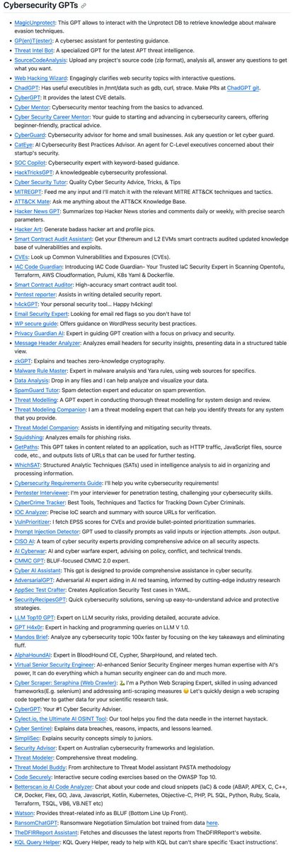 SecurityTrybe's tweet image. Cybersecurity GPTs