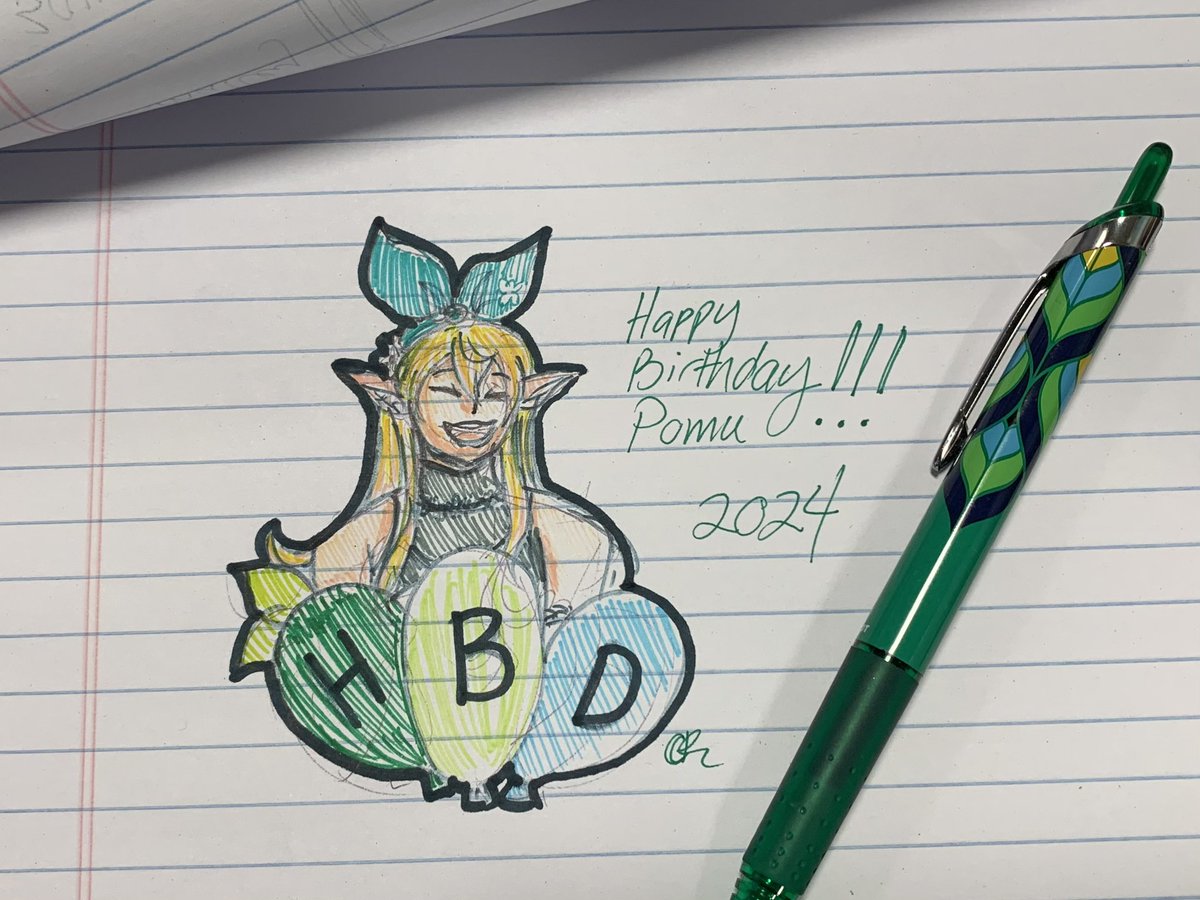thistledraws's tweet photo. Stuck at work so here’s this quick doodle 🥺

but HAPPY BIRTHDAY POMU!!!
YOU ARE THE WORLD’S GREATEST MOST BELOVED FAIRY!!!

#PPBIRTHDAY2024 https://t.co/3el7YMuDiD