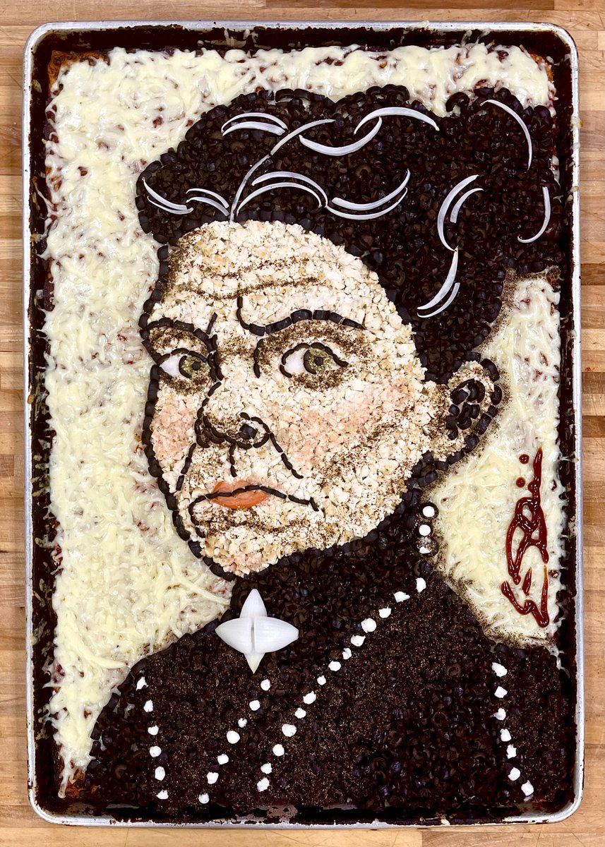 EricJohnArt's tweet image. Cut this with an 🪓 

#PizzaArt #LizzieBorden