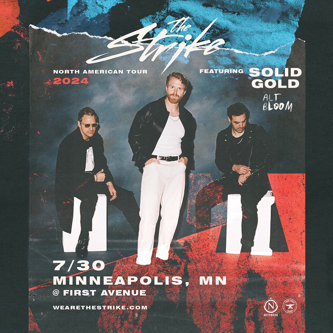solidgold's tweet image. Show alert!!! We’ve been added to the bill Tuesday, 7/30 in the @FirstAvenue Mainroom with the Strike and Alt Bloom. Tickets on sale now. axs.com/events/542523/…