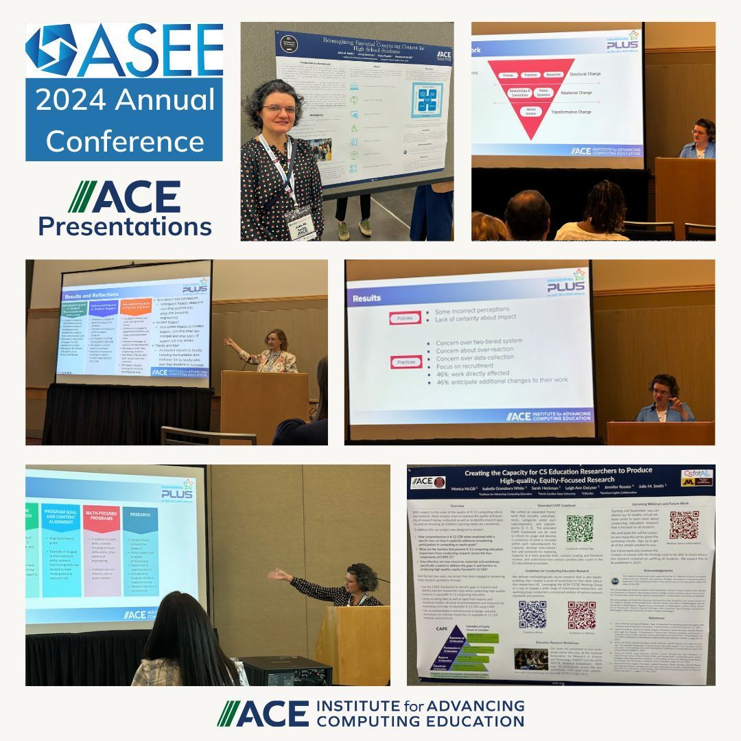 CSEdResearch's tweet photo. We had a great time presenting recently in several sessions across three of our @NSF projects at the @ASEE_DC annual conference! #ASEE #ASEEAnnual https://t.co/7FcBds8s0C