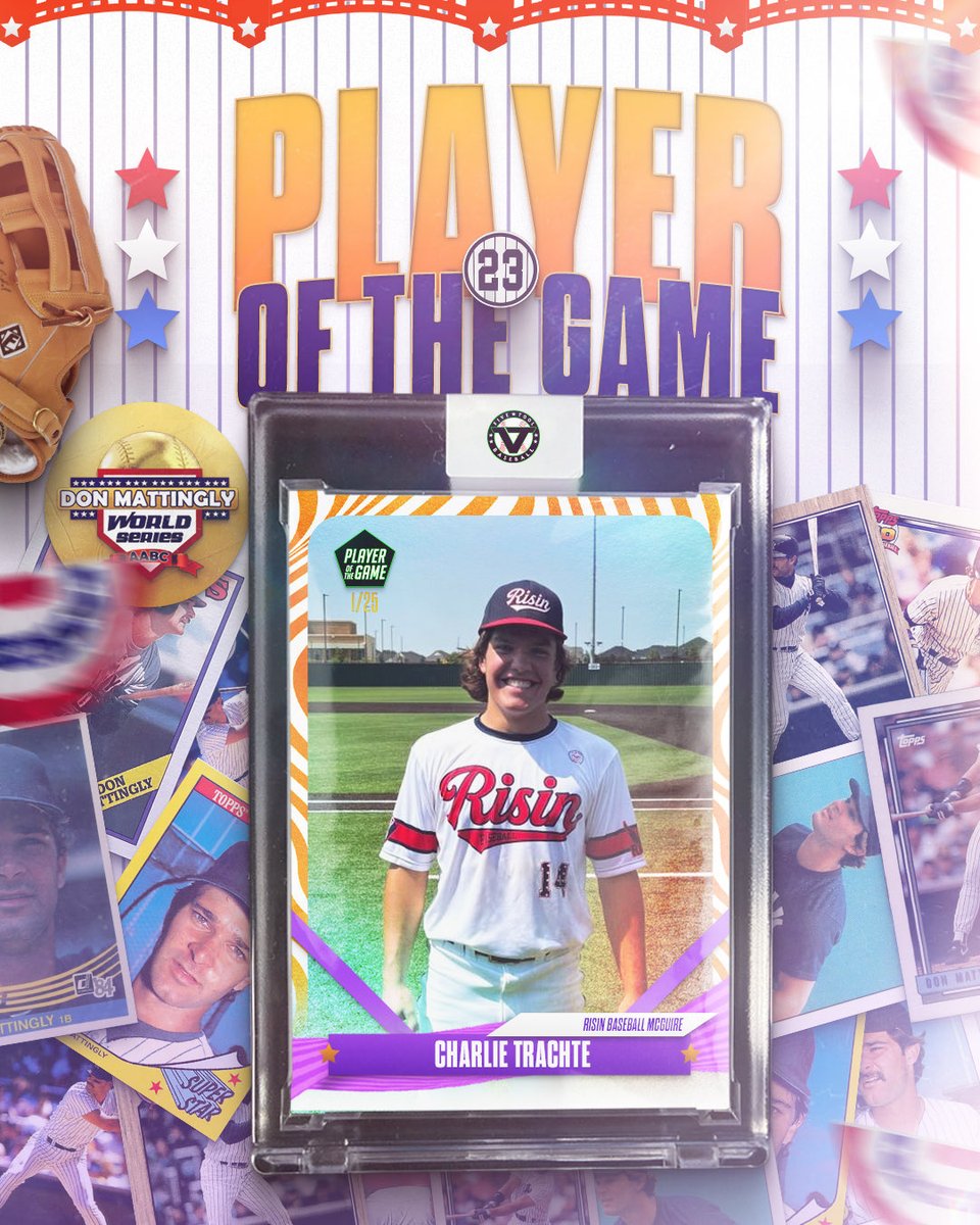 #MattingyWS F: <a href="/RisinBaseball/">Risin Baseball</a> McGuire 9,
LBC American Gonzalez 0 
PoG: <a href="/CharlieTrachte/">Charlie Trachte</a> 3-3, 2 RBI, R
PoG: <a href="/boux_delong/">Boux DeLong</a> 5 IP, 4K, 2H, 0R 
Notable: <a href="/kevin_gtz33/">Kevin Gutierrez</a> 1-1, 2B, BB
<a href="/ajb2025/">AJ Brennan</a> 1-1, 2 RBI