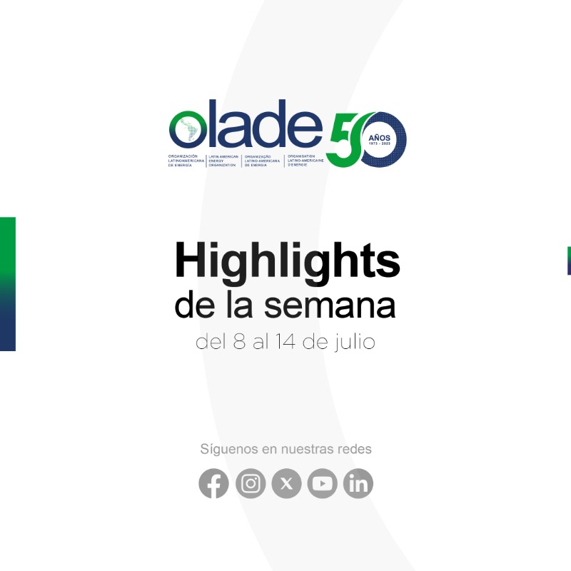 OLACDEORG's tweet photo. 🔔 ¡Atención! No te pierdas los highlights de la semana.

Te invitamos a conocer las acciones más relevantes de la Organización Latinoamericana de Energía @OLADEORG durante su agenda de la semana. 🌍⚡

 ¡No te pierdas de este resumen semanal!
#EnergiasRenovables