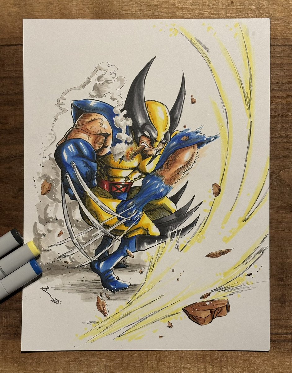 Wolverine’s entrance into the X-Men fan art collection!