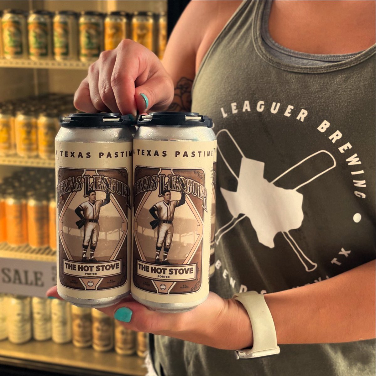TXLeaguerBrew's tweet photo. We’re OPEN!

Fan, TV, Beer, Wine, Seltzer, &amp; Urbano Cocina grilling burgers

We take Credit Cards!
Beer Here &amp; Beer To-Go

AND check out that @WorldBeerCup!
The Hot Stove
16oz 4pak
$5 To-Go https://t.co/YsNPmhQdeT