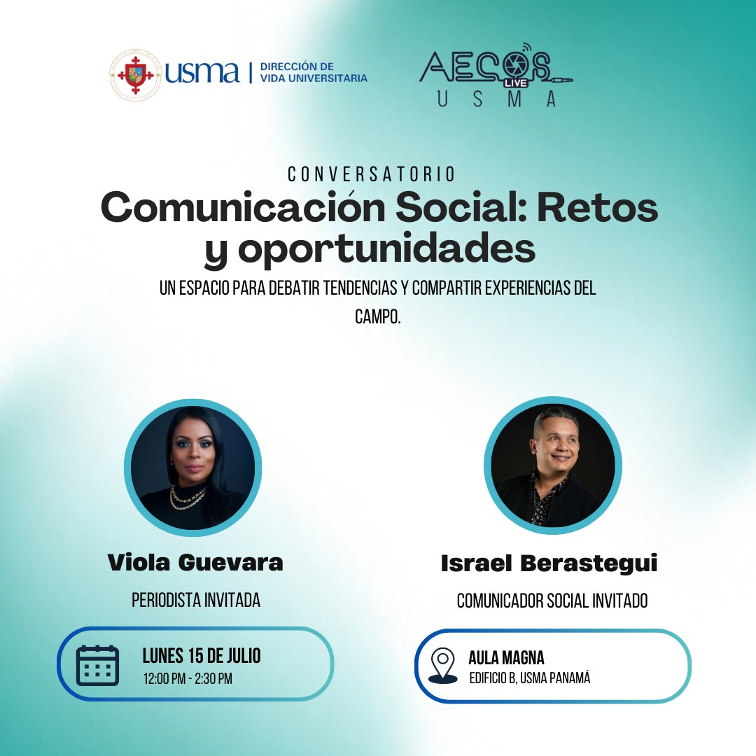 USMApanama's tweet image. 📺 Comunicación social: Retos y oportunidades 📡

#AECOSUSMA #COSOSUSMA
