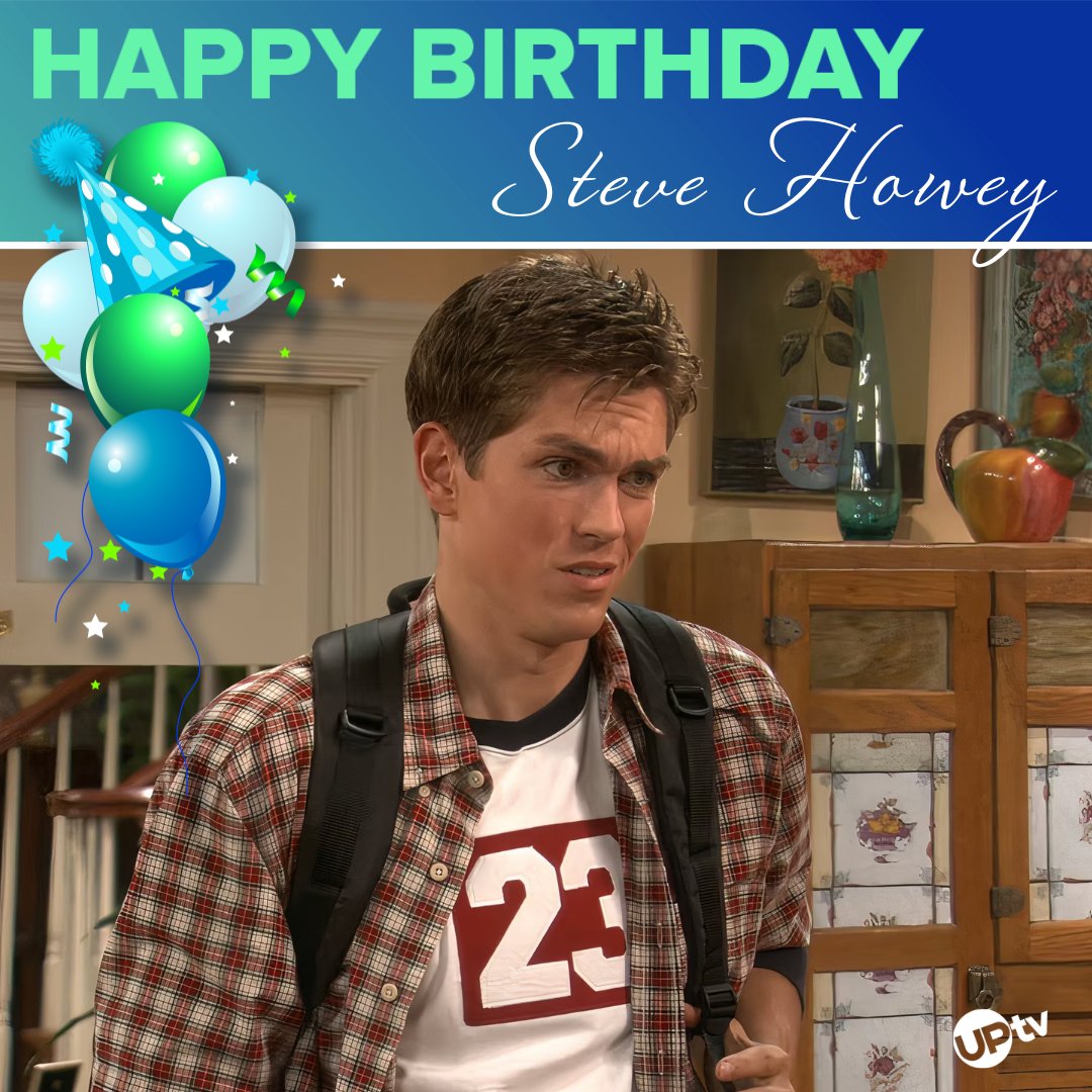 UPtv's tweet image. 🎂 We're wishing an extremely happy birthday to Steve Howey today! 🎉

#Reba | #SteveHowey