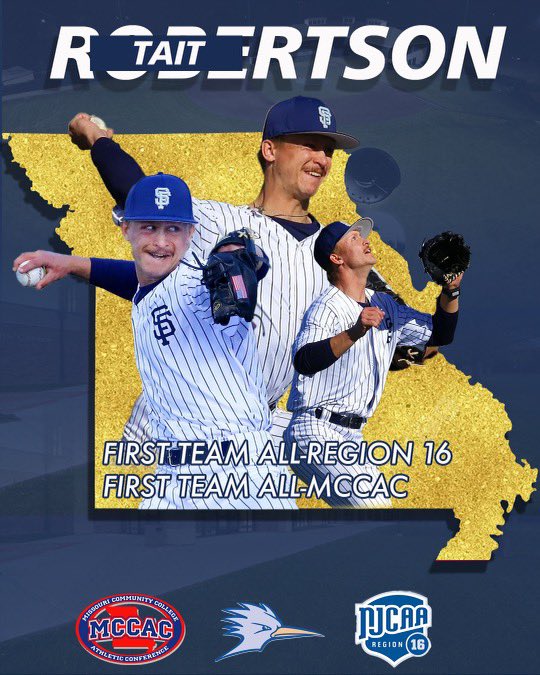 Congrats to Tait Robertson on being named 1st Team All-Conference &amp; All- Region 16! Tait is continuing his baseball career at Charleston Southern University! #OneMarathon