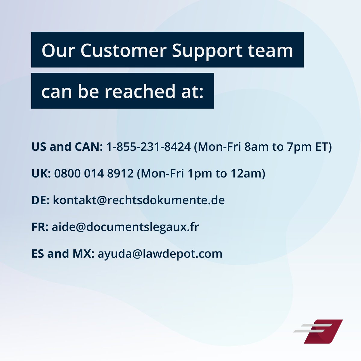 If you have any questions or concerns, our Customer Support team can be reached at the numbers and emails below. Thank you for your patience and understanding as we work to resolve the situation! We apologize again for the inconvenience caused.