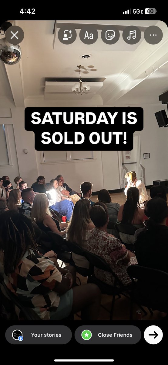 Tomorrow is sold out! We may have a couple tix available at the door. See ya in the cycle! 👋🎢🎭