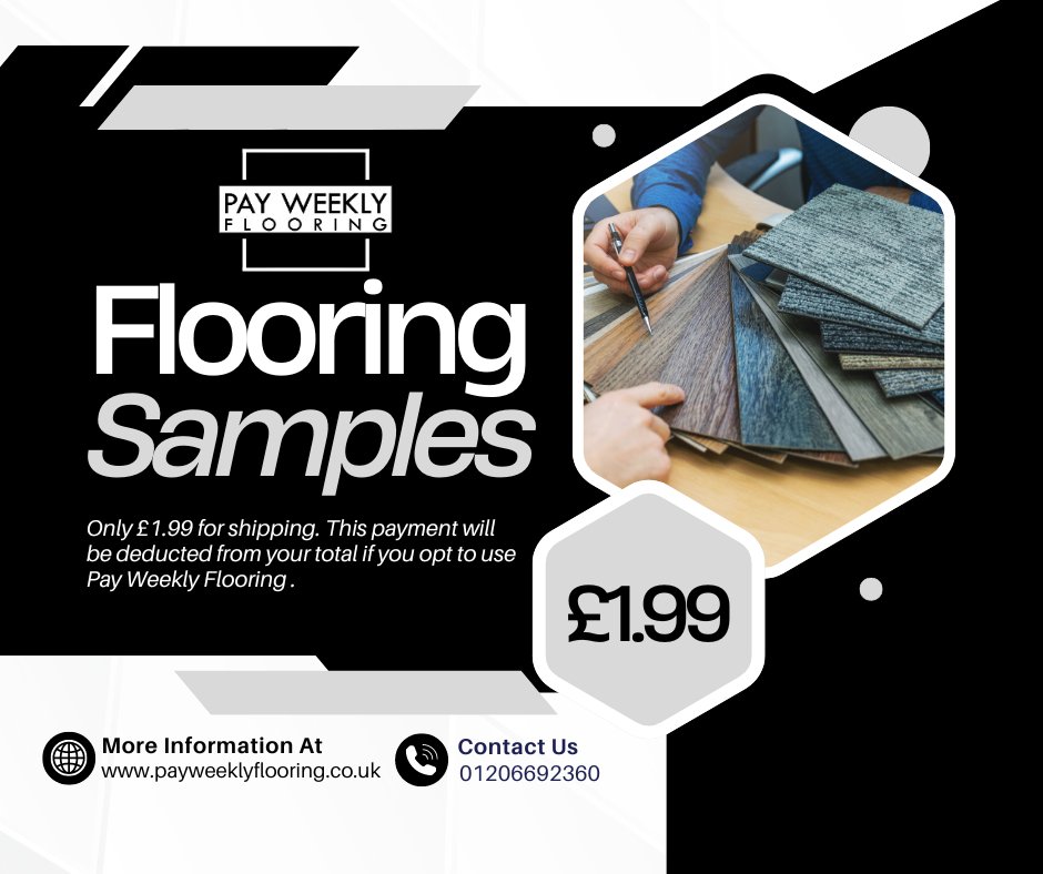 PayFlooringUk's tweet image. 🌟 Exciting News! 🌟 Get FREE carpet samples from Pay Weekly Flooring, just pay £1.99 for shipping! 🚚 The shipping cost is deducted if you choose our flexible pay plans. 😍✨ Transform your space with high-quality carpets. 🏡❤️ #CarpetSamples #FreeSamples #HomeImprovement