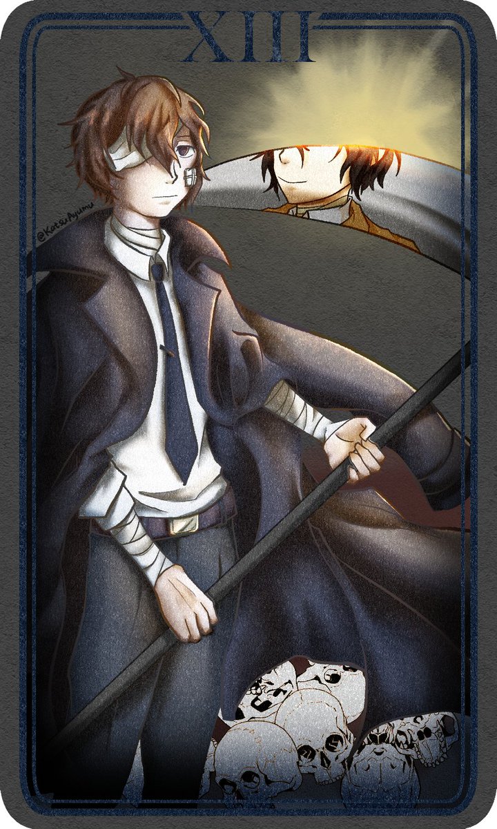 Tarot-inspired teen SKK for <a href="/Koschei_B/">Koschei</a>! I really enjoyed drawing this. Hope you like it!

<a href="/skksummerexch/">Soukoku Summer Exchange • Completed</a> 
#skk #soukoku #skksummerexchange