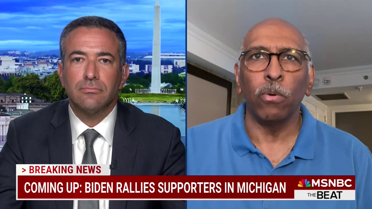 TheBeatWithAri's tweet photo. .@MichaelSteele joins ahead of President Biden's speech at his Michigan rally. https://t.co/FlbiLa1drl