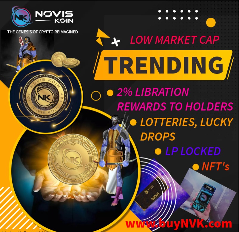 NVKOfficial's tweet photo. 💥https://t.co/1VJfNPhXqe💥
✅Low Market Cap
✅2% Libration Rewards to holders
✅2% Burn Lotteries, Lucky Drops
✅Colossal Ecosystem
✅No Transaction Limit
✅CMC CG listing Fasttrack.
✅Liquidity locked https://t.co/CKqZpOtHFo