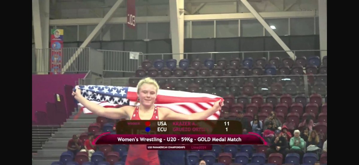 Big congratulations to Easton’s Aubre Krazer on winning Pam Am U20🥇 at 59kg!!!