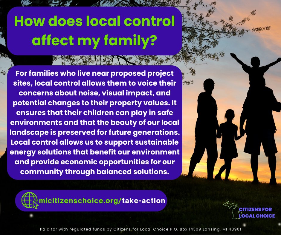 localchoicemi's tweet image. Family is always one of the most critical aspects of your community. Our families&apos; unique needs and values can be overlooked when decisions are made far from home. Keeping decisions local not only protects your community but also your family! 

#FamilyFirst #CLC #LocalChoice