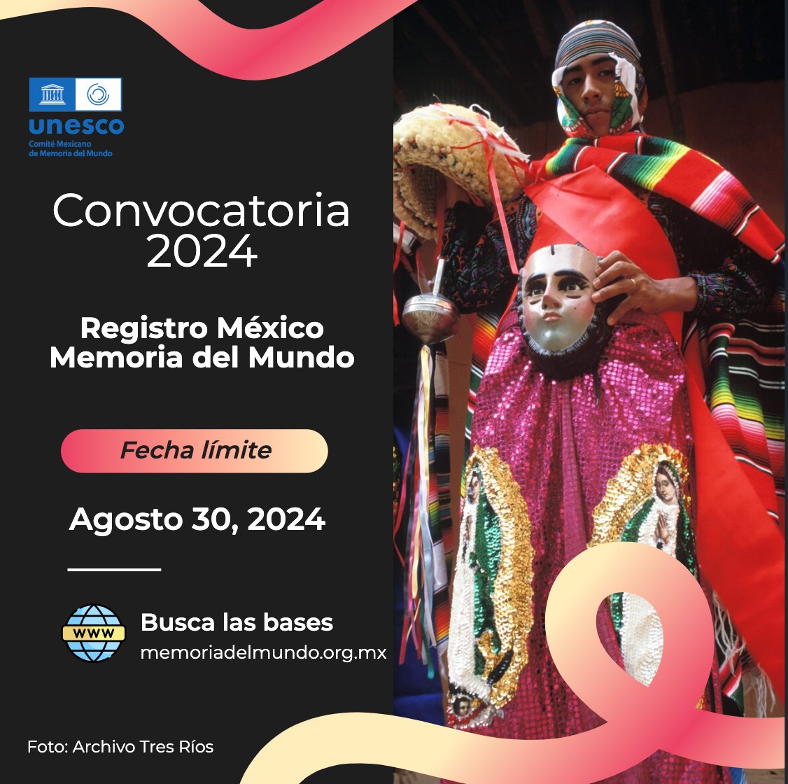 El Comité <a href="/mexico_memoria/">México en la Memoria del Mundo</a> convoca a proponer documentos, archivos o colecciones, incluidos audiovisuales, al registro nacional de México de la #MemoriadelMundo de la #UNESCO, para revitalizar y promover el #PatrimonioDocumental.📜

➡️Consulta: ow.ly/B4SO50SnPia