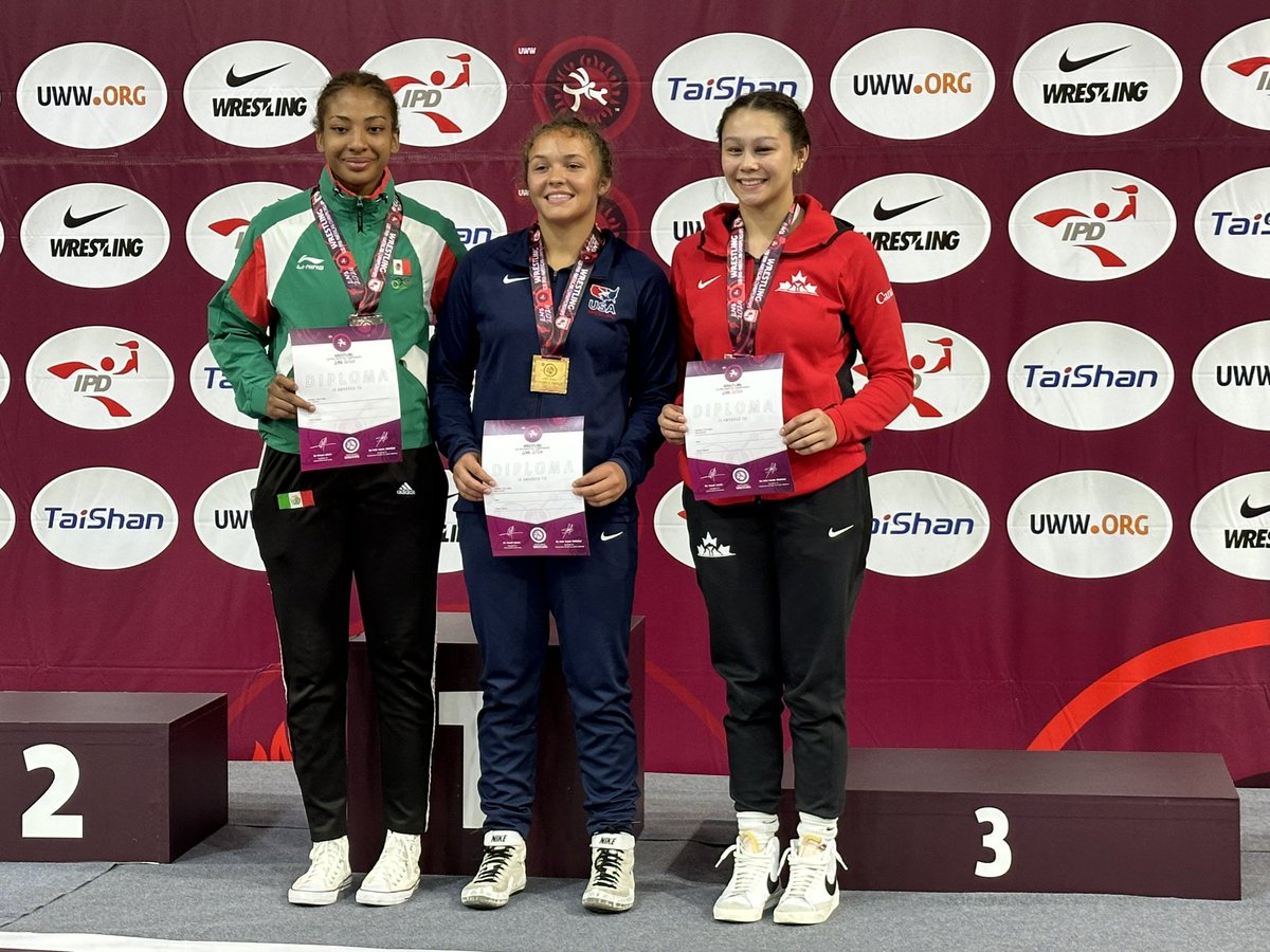 Congrats to Canada’s 🇨🇦 four medalists today at the U20 Pan-Am Championships in Lima
🥇Madisyn Grof (55kg)
🥈Vanessa Keefe (68kg)
🥈Rupinder Johal (76kg)
🥉Tehani Blais (72kg)
#WrestleLima