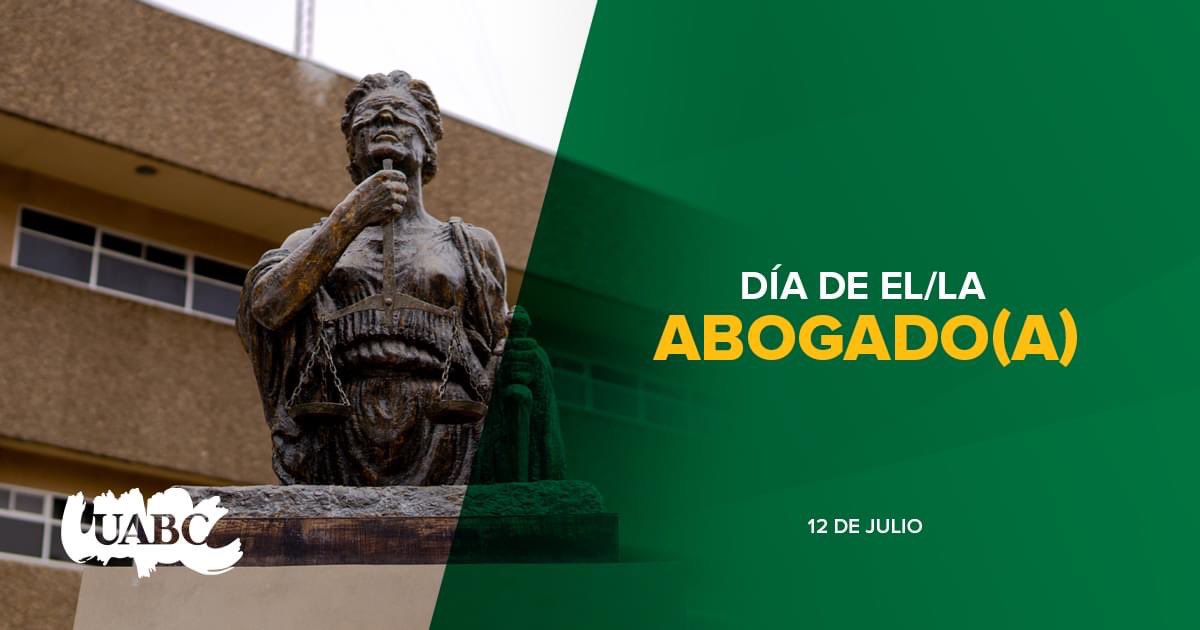 La UABC conmemora a quienes con dedicación, ética y pasión por la justicia, defienden los derechos y contribuyen a construir una sociedad mejor.💚🙌🏼

¡Feliz día estudiantes y profesionistas! 📃⚖️