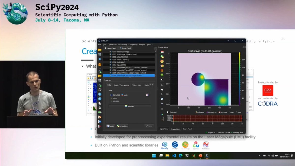 PierreRaybaut's tweet image. Yesterday at #SciPy2024, I had the pleasure to tell the story of the creation of @Spyder_IDE or #WinPython, and to introduce @datalabplatform!
Amazed by the work of @SciPyConf organizers and volunteers to make this event so unique and enjoyable. 👏