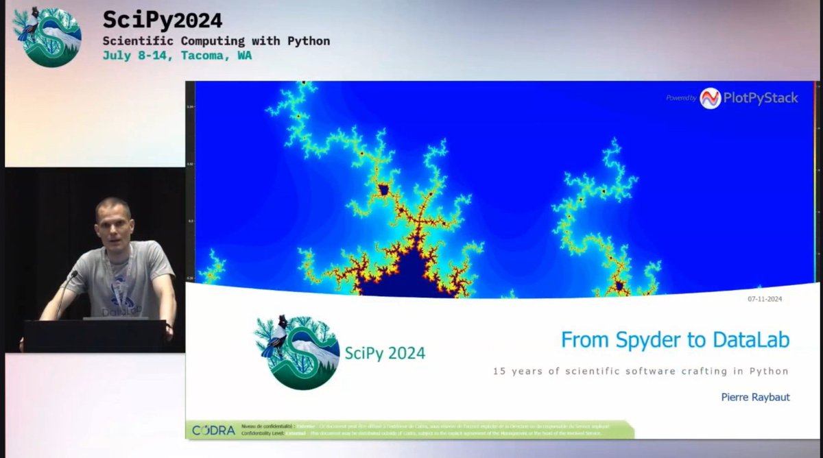 PierreRaybaut's tweet image. Yesterday at #SciPy2024, I had the pleasure to tell the story of the creation of @Spyder_IDE or #WinPython, and to introduce @datalabplatform!
Amazed by the work of @SciPyConf organizers and volunteers to make this event so unique and enjoyable. 👏