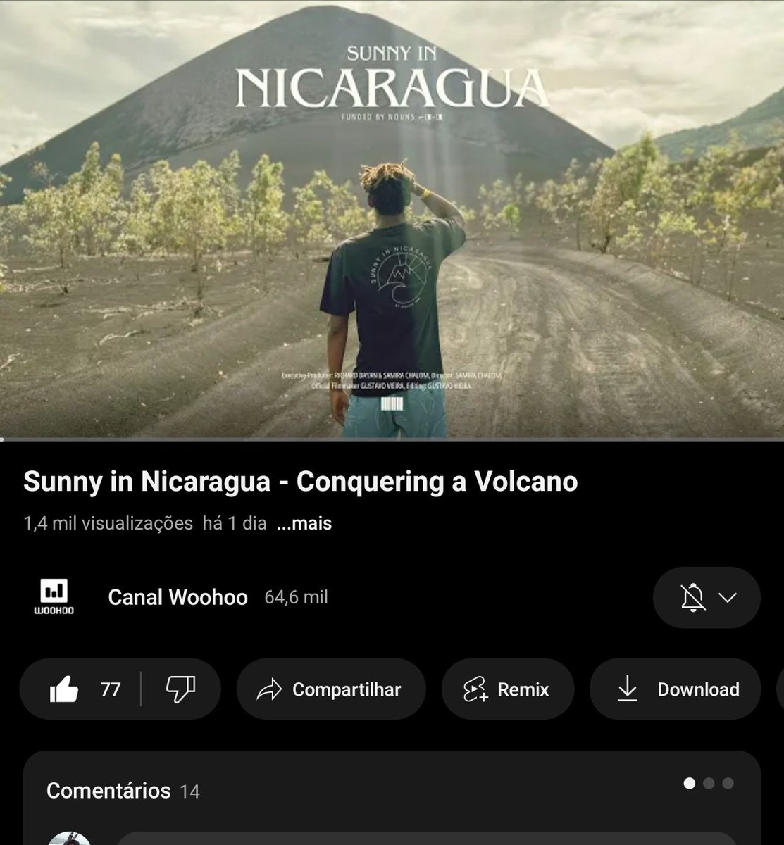Hey hey ⌐◨-◨

If you haven't watched it yet..

Check out these numbers!👀

🌋Sunny in Nicaragua 🏄🏼- 24h - 1.4k views and going - 80 likes and going- 14 comments. Pretty good, imo.

youtu.be/WYO0feBuy3E?si…

Watch and share wherever you like; you won't regret it.