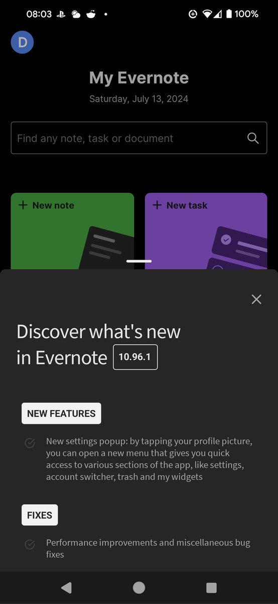 lazysupper's tweet photo. Discover what's new in the new Evernote...

All your notes are gone!

@evernote is absolute trash. https://t.co/dbNcKHFiBn