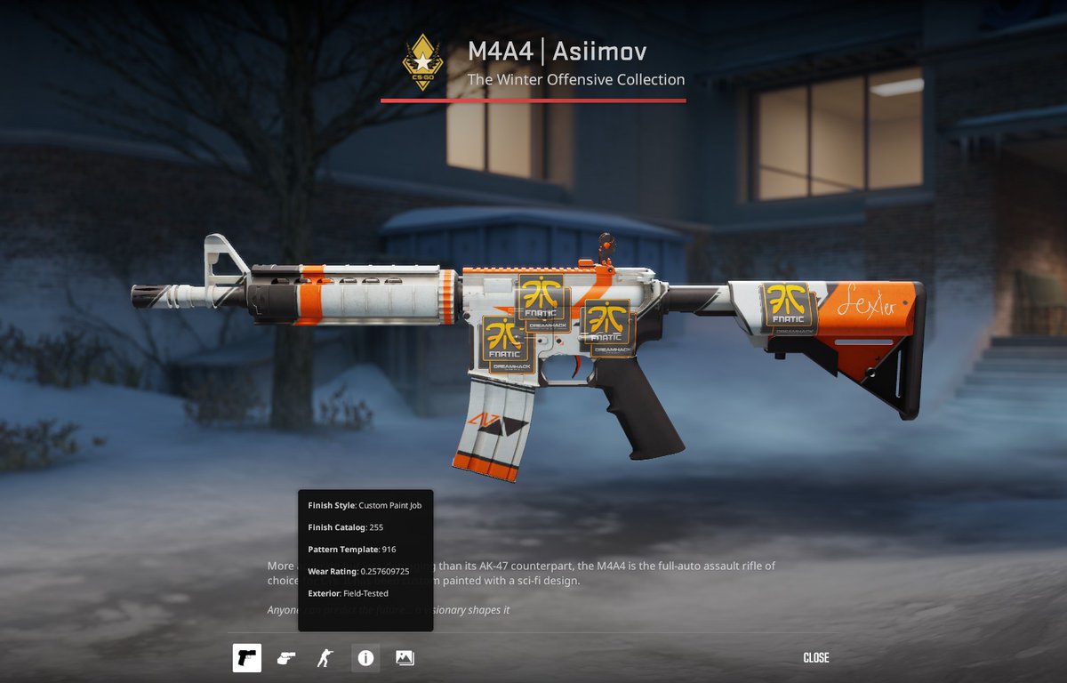 Uh_0hCS's tweet image. Howdy 🤠

Giving away this SWEET M4A4 Asiimov FT with 4x fnatic DH14 papers! As well as a Dexter berlin signature 2019 :)

All you gotta do is LIKE, FOLLOW, and RETWEET!

Winner will be drawn in 7 days!

7.19.24
