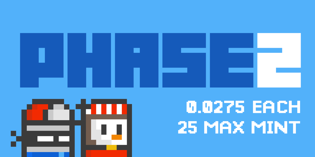 Phase 2 minting has begun! Phase 2 we're opening to everyone, grab your Nods at 0.0275 before the final at .03! Phase 2 is open for the next 24 hours.

nods.gg/mint