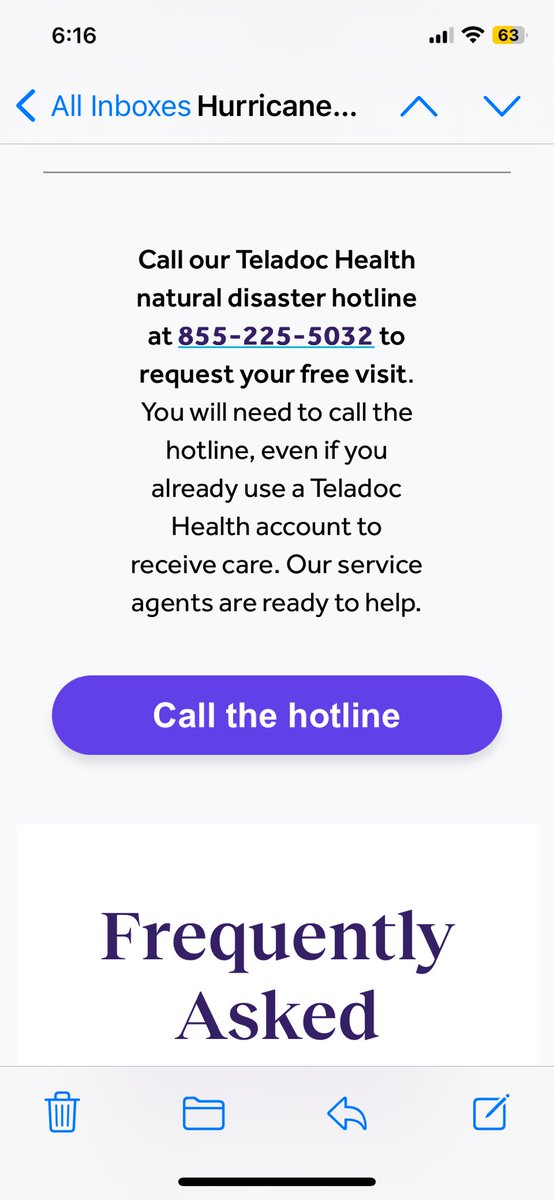 Tinu's tweet image. If you need urgent care 

but can’t get to it, 

Teladoc is offering a free telehealth visit whether you are a member or not. 

You must call their hotline to schedule however.

Alt text repeated in next post. 

#Beryl 
#HurricaneBeryl
#DisabilityTwitter