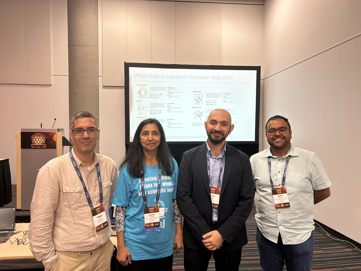 FilippoUtro's tweet image. Great day @ #ISMB2024 for the first ever tutorial on #QuantumComputing #QML on multi #omics with @boseomics @LaxmiParida16  @HakanDoa