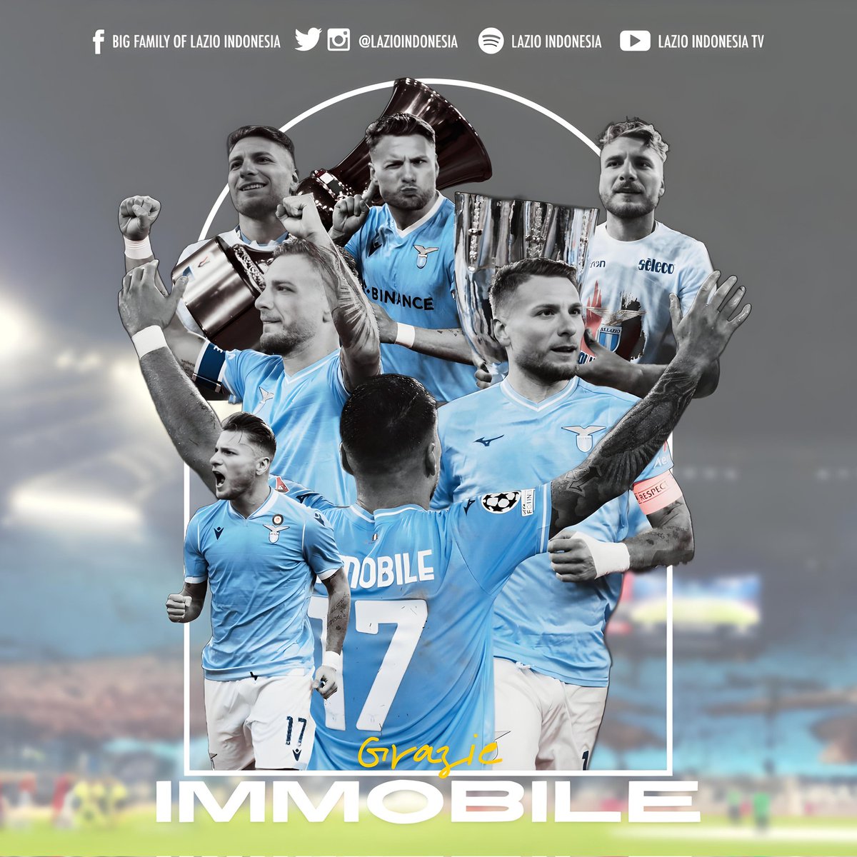 𝟑𝟒𝟎 penampilan
𝟐𝟎𝟕 gol
𝟓𝟒 assist

Ciro Immobile adalah legenda. Pencetak gol terbanyak dalam sejarah untuk klub. 
3 kali top skor Serie A bersama Lazio
1 kali top skor Eropa Liga
1 kali sepatu emas Eropa

Sampai jumpa lagi KING CIRO 
Semoga sukses di Besiktas 
👑 👋🥲