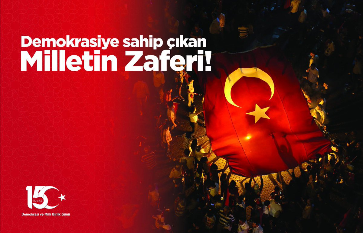 15 Temmuz Demokrasi ve Milli Birlik Günü
 #MilletinZaferi 🇹🇷🇹🇷🇹🇷
