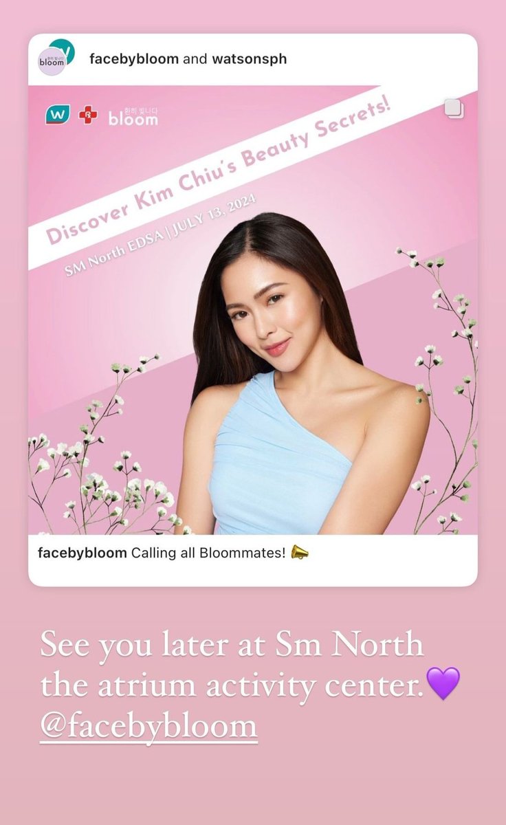 iLoveKIMMYYY_'s tweet photo. Happening today at SM North The Atrium Activity Center, 4pm!!!
KimChiuxBLOOM AtSMNorthEdsa
#BloomWithChiu #ItsTimeToBloom https://t.co/iNnteJgATk