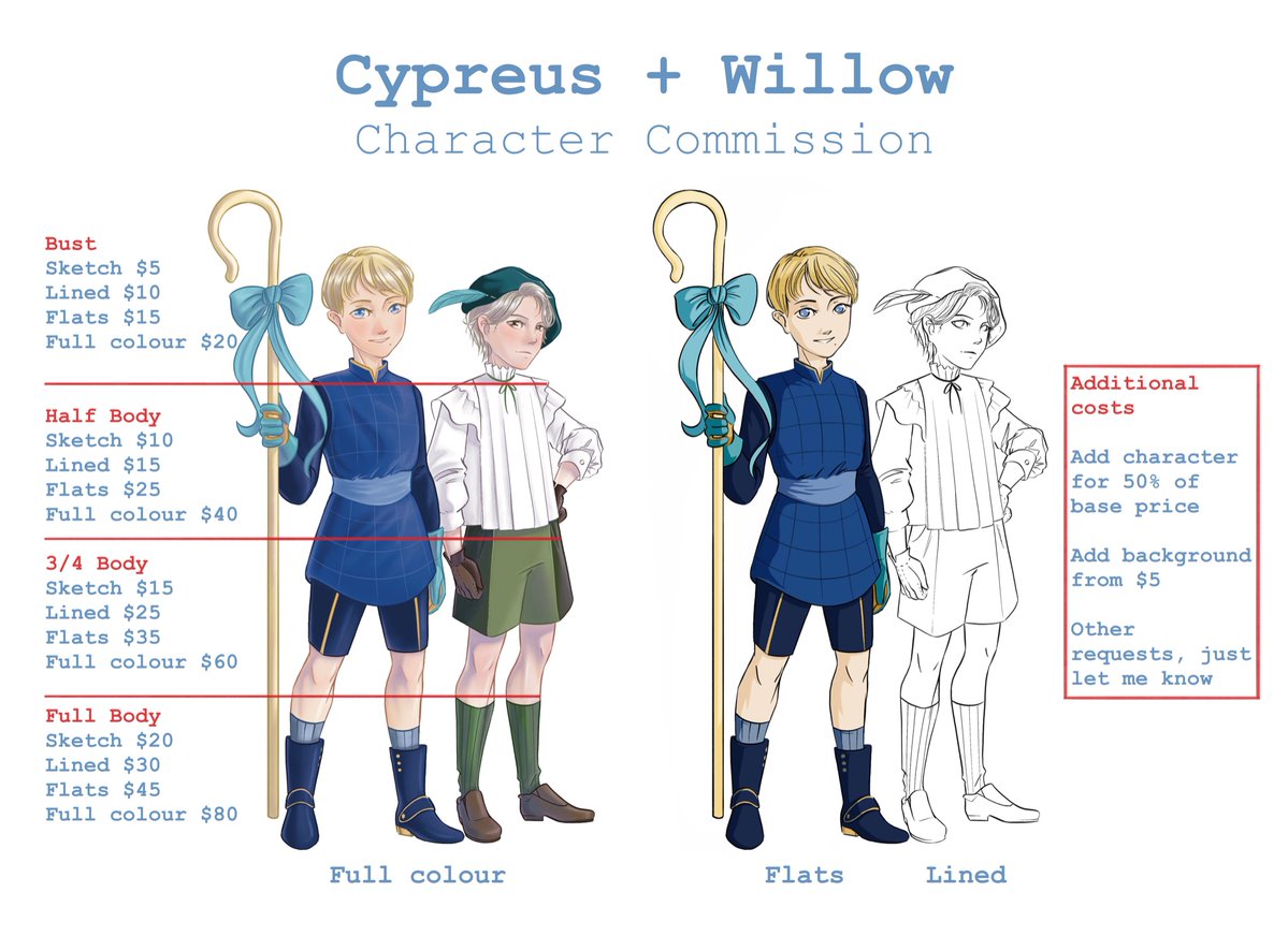 CypreusWillow's tweet photo. I'll be going to our local con this year in October (if you're in NZ, I'll be at Armageddon Expo selling art prints with my little sister) 

So I'm opening c0mms to help me pay for expenses. 

I'm currently only doing Full bodies and 3/4 bodies

#fanart #oc #fire emblem
#Maccadam https://t.co/gJPBYASg94